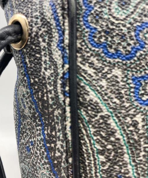 ETRO（エトロ）ETRO (エトロ) 2WAYバッグ ブラック×ブルーの古着・服飾アイテム