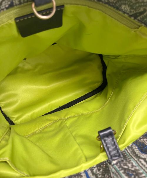 ETRO（エトロ）ETRO (エトロ) 2WAYバッグ ブラック×ブルーの古着・服飾アイテム
