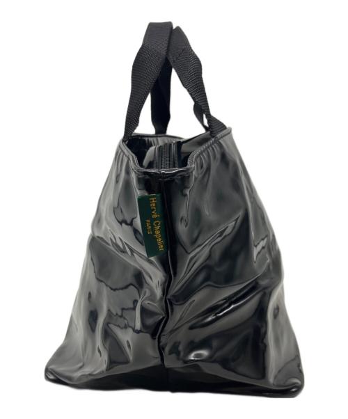 Herve Chapelier（エルベシャプリエ）Herve Chapelier (エルベシャプリエ) ヴェルニ エナメルトートバッグ ブラックの古着・服飾アイテム