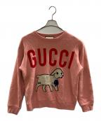 GUCCIグッチ）の古着「LAMB PATCH SWEAT」｜ピンク