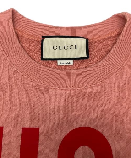 GUCCI（グッチ）GUCCI (グッチ) LAMB PATCH SWEAT ピンク サイズ:XSの古着・服飾アイテム