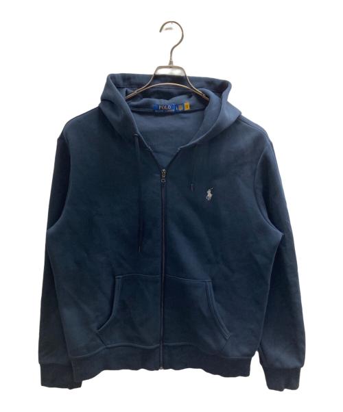 POLO RALPH LAUREN（ポロ・ラルフローレン）POLO RALPH LAUREN (ポロ・ラルフローレン) ポニー刺繍ジップパーカー ネイビー サイズ:LGの古着・服飾アイテム