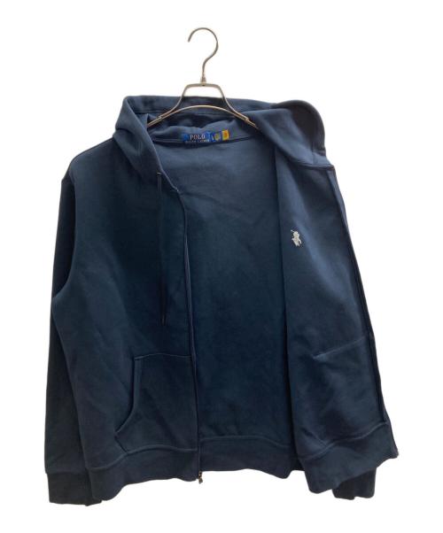 POLO RALPH LAUREN（ポロ・ラルフローレン）POLO RALPH LAUREN (ポロ・ラルフローレン) ポニー刺繍ジップパーカー ネイビー サイズ:LGの古着・服飾アイテム