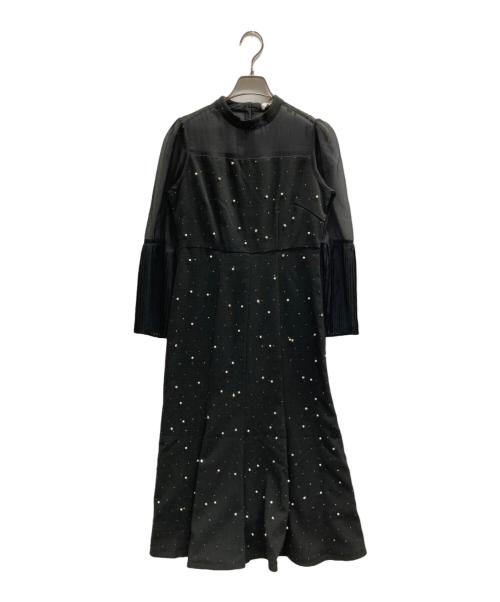 LeJa（レジャ）LEJA (レジャ) パールビジュー付きビーズマーメイドシルエットワンピース ブラック サイズ:1 未使用品の古着・服飾アイテム