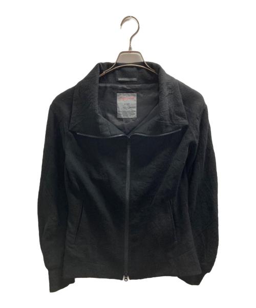 yohji yamamoto+noir（ヨウジヤマモトプリュスノアール）yohji yamamoto+Noir (ヨウジヤマモトプリュスノアール) ウールジップアップジャケット ブラック サイズ:1の古着・服飾アイテム