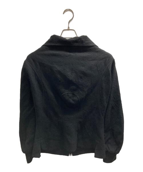 yohji yamamoto+noir（ヨウジヤマモトプリュスノアール）yohji yamamoto+Noir (ヨウジヤマモトプリュスノアール) ウールジップアップジャケット ブラック サイズ:1の古着・服飾アイテム