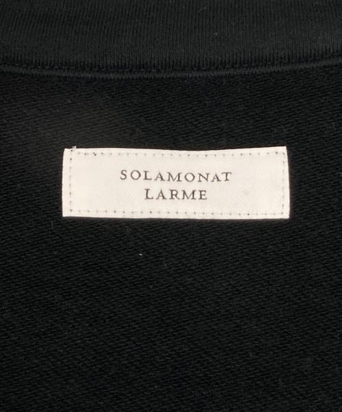 SOLAMONAT LARME（ソラモナラーム）SOLAMONAT LARME (ソラモナラーム) 裏毛スウェットブルゾン ブラック サイズ:Fの古着・服飾アイテム