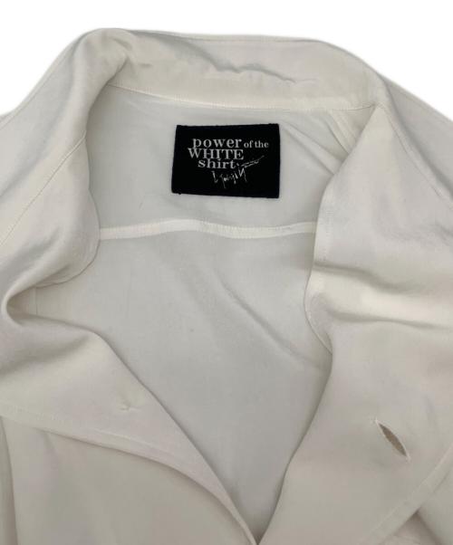 YOHJI YAMAMOTO（ヨウジヤマモト）YOHJI YAMAMOTO (ヨウジヤマモト) TA TUXEDO/WHITE OPEN COLLAR BLOUSE ホワイト サイズ:1の古着・服飾アイテム