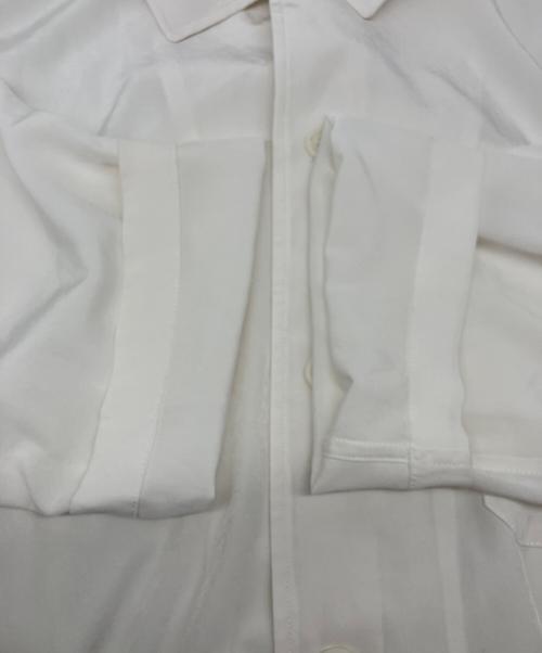 YOHJI YAMAMOTO（ヨウジヤマモト）YOHJI YAMAMOTO (ヨウジヤマモト) TA TUXEDO/WHITE OPEN COLLAR BLOUSE ホワイト サイズ:1の古着・服飾アイテム