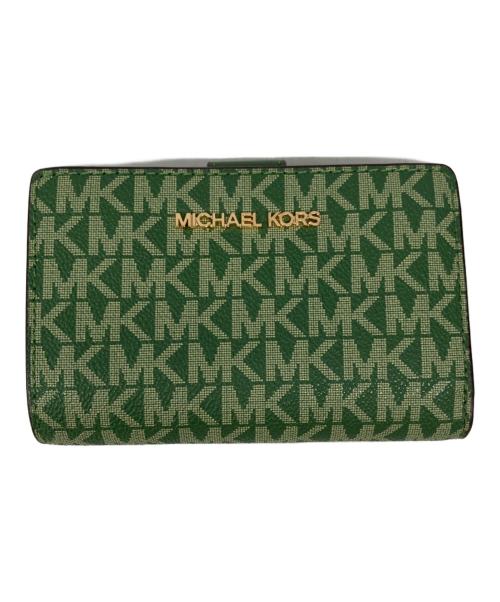 MICHAEL KORS（マイケルコース）MICHAEL KORS (マイケルコース) 2つ折り財布 グリーンの古着・服飾アイテム