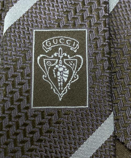 GUCCI（グッチ）GUCCI (グッチ) ストライプネクタイ ネイビー サイズ:-の古着・服飾アイテム