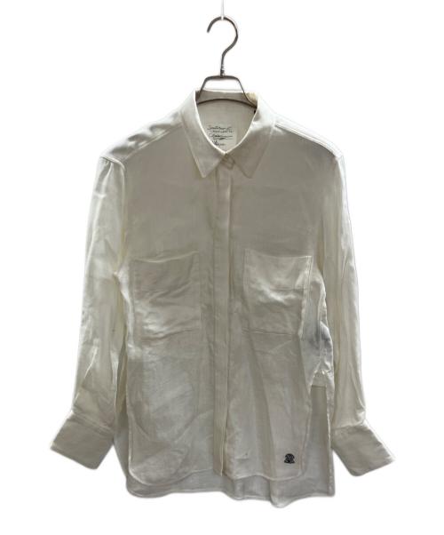 CHAOS（カオス）Chaos (カオス) 比翼ボタンリネンマルタシャツ アイボリー サイズ:Freeの古着・服飾アイテム