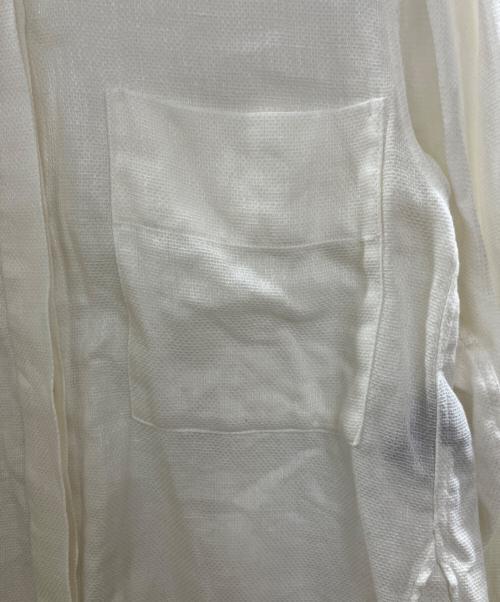 CHAOS（カオス）Chaos (カオス) 比翼ボタンリネンマルタシャツ アイボリー サイズ:Freeの古着・服飾アイテム