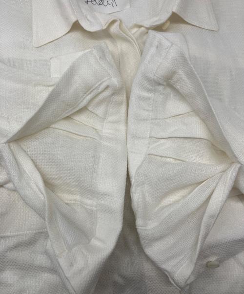 CHAOS（カオス）Chaos (カオス) 比翼ボタンリネンマルタシャツ アイボリー サイズ:Freeの古着・服飾アイテム