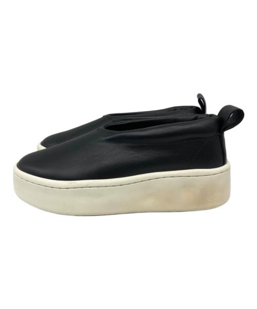 JIL SANDER（ジルサンダー）JIL SANDER (ジルサンダー) レザースリッポン ブラック サイズ:35の古着・服飾アイテム