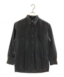 Yohji Yamamoto pour homme（ヨウジヤマモト プールオム）の古着「スクエアシルエットコットンローンシャツ」｜ブラック