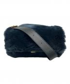 FURLAフルラ）の古着「ファーショルダーバッグ」｜ネイビー