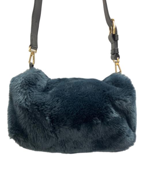 FURLA（フルラ）FURLA (フルラ) ファーショルダーバッグ ネイビーの古着・服飾アイテム