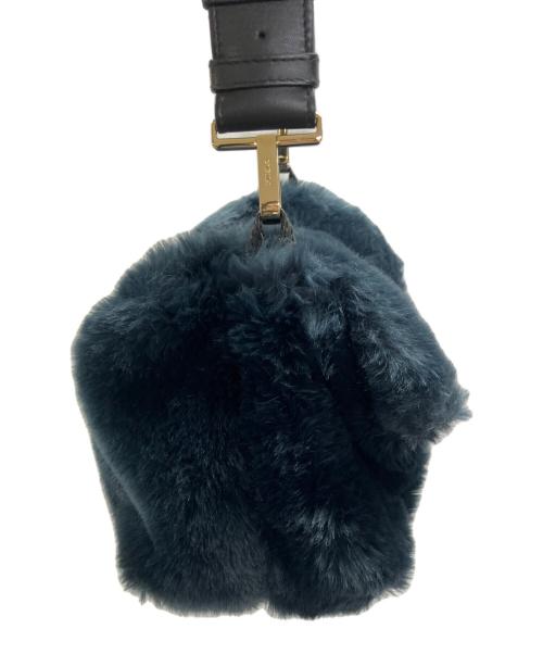 FURLA（フルラ）FURLA (フルラ) ファーショルダーバッグ ネイビーの古着・服飾アイテム