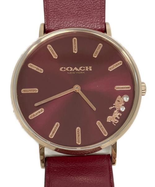 COACH（コーチ）COACH (コーチ) ペリーリストウォッチ レッドの古着・服飾アイテム
