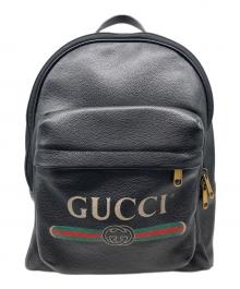 GUCCI（グッチ）の古着「プリントバックパック」｜ブラック
