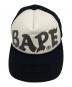 中古・古着 A BATHING APE (アベイシングエイプ) Bape グリッターメッシュキャップ ブラック×ホワイト サイズ:Free：6000円