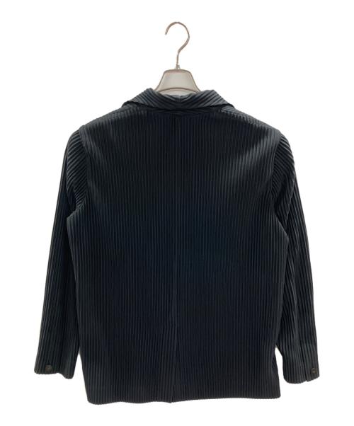 HOMME PLISSE ISSEY MIYAKE（オム プリッセ イッセイ ミヤケ）HOMME PLISSE ISSEY MIYAKE (オム プリッセ イッセイ ミヤケ) プリーツテーラードジャケット ブラック サイズ:4の古着・服飾アイテム