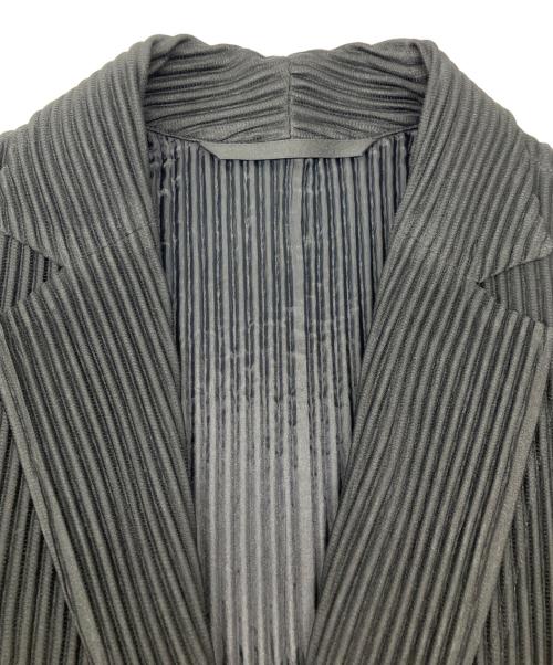 HOMME PLISSE ISSEY MIYAKE（オム プリッセ イッセイ ミヤケ）HOMME PLISSE ISSEY MIYAKE (オム プリッセ イッセイ ミヤケ) プリーツテーラードジャケット ブラック サイズ:4の古着・服飾アイテム