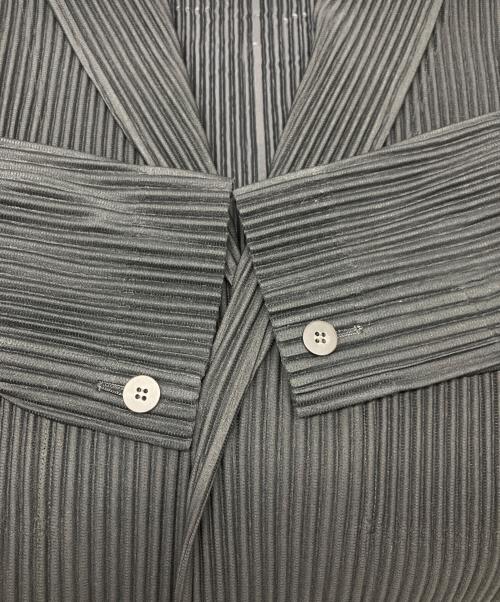 HOMME PLISSE ISSEY MIYAKE（オム プリッセ イッセイ ミヤケ）HOMME PLISSE ISSEY MIYAKE (オム プリッセ イッセイ ミヤケ) プリーツテーラードジャケット ブラック サイズ:4の古着・服飾アイテム
