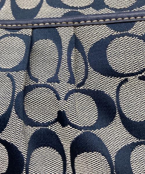 COACH（コーチ）COACH (コーチ) ショルダーバッグ ネイビー×ベージュの古着・服飾アイテム