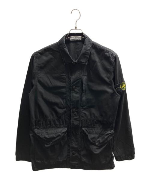STONE ISLAND（ストーンアイランド）STONE ISLAND (ストーンアイランド) Tela Smerigliata Multipocket Overshirt ブラック サイズ:XLの古着・服飾アイテム