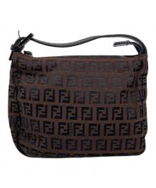 FENDI（フェンディ）の古着「ズッカ ミニハンドバッグ」｜ブラウン・ブラック