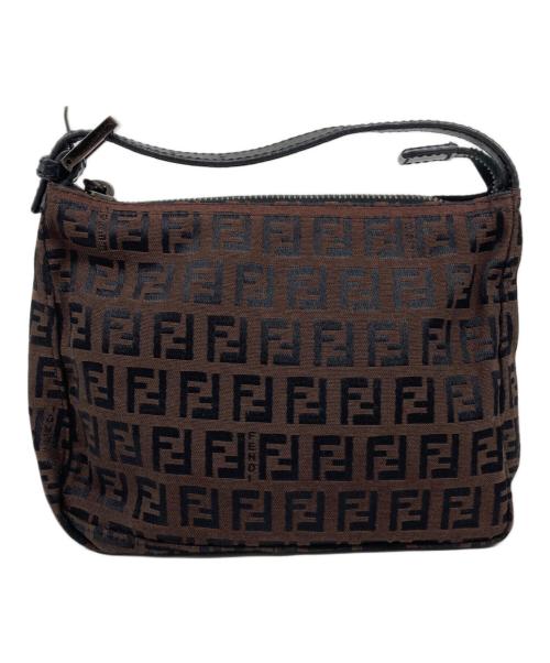 FENDI（フェンディ）FENDI (フェンディ) ズッカ ミニハンドバッグ ブラウン・ブラックの古着・服飾アイテム