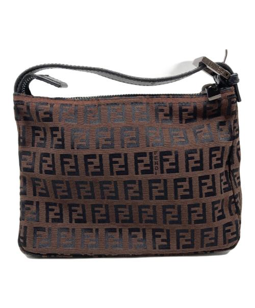 FENDI（フェンディ）FENDI (フェンディ) ズッカ ミニハンドバッグ ブラウン・ブラックの古着・服飾アイテム
