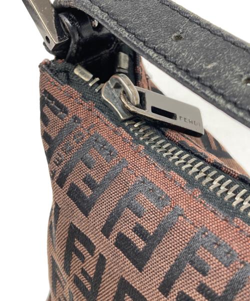 FENDI（フェンディ）FENDI (フェンディ) ズッカ ミニハンドバッグ ブラウン・ブラックの古着・服飾アイテム