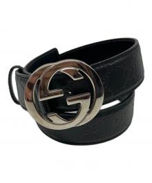 GUCCI（グッチ）の古着「インターロッキングG ベルト」｜ブラック