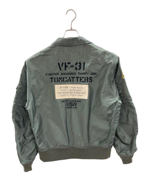 AVIREX（アヴィレックス）AVIREX (アヴィレックス) TOMCATTERSナイロンジャケット グリーン サイズ:2XLの古着・服飾アイテム