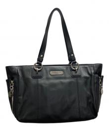 COACH（コーチ）の古着「レザートートバッグ」｜ブラック