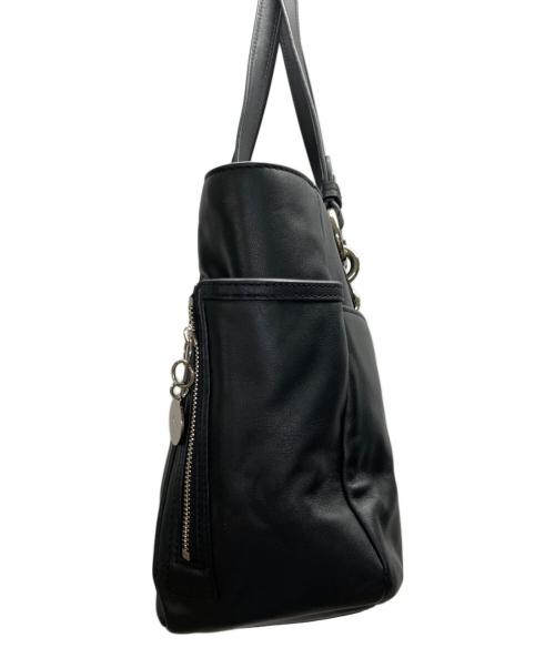 COACH（コーチ）COACH (コーチ) レザートートバッグ ブラックの古着・服飾アイテム