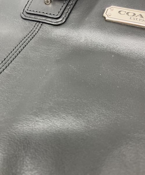 COACH（コーチ）COACH (コーチ) レザートートバッグ ブラックの古着・服飾アイテム