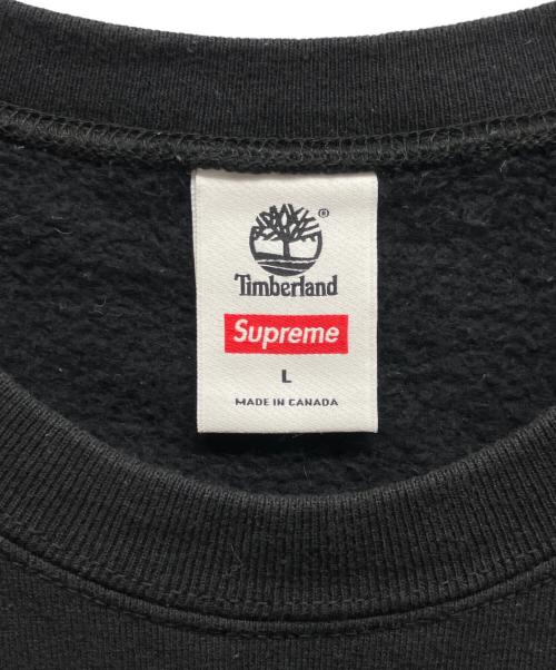 SUPREME（シュプリーム）Supreme (シュプリーム) Timberland (ティンバーランド) CREW NECK SWEAT ブラック サイズ:Lの古着・服飾アイテム
