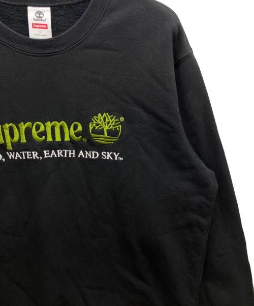 SUPREME（シュプリーム）Supreme (シュプリーム) Timberland (ティンバーランド) CREW NECK SWEAT ブラック サイズ:Lの古着・服飾アイテム