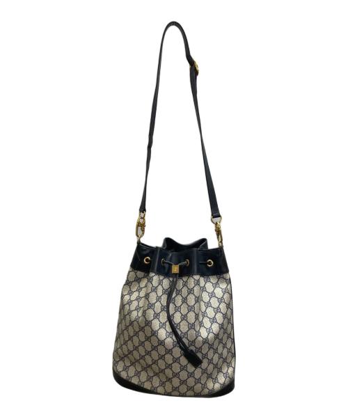 GUCCI（グッチ）GUCCI (グッチ) ショルダーバッグ ベージュ・ネイビーの古着・服飾アイテム