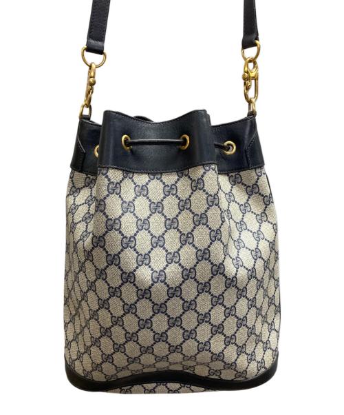 GUCCI（グッチ）GUCCI (グッチ) ショルダーバッグ ベージュ・ネイビーの古着・服飾アイテム