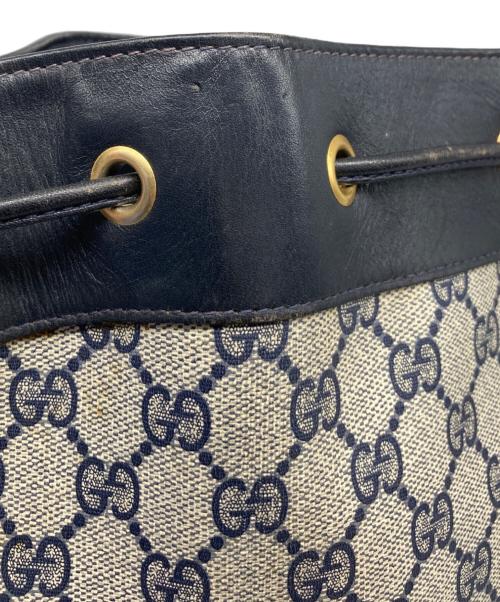 GUCCI（グッチ）GUCCI (グッチ) ショルダーバッグ ベージュ・ネイビーの古着・服飾アイテム