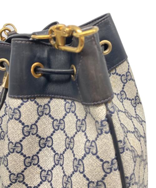GUCCI（グッチ）GUCCI (グッチ) ショルダーバッグ ベージュ・ネイビーの古着・服飾アイテム