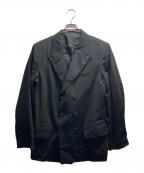 Y's for menワイズフォーメン）の古着「WOOL GABARDINE DOUBLE JACKET」｜ブラック