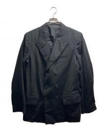 Y's for men（ワイズフォーメン）の古着「WOOL GABARDINE DOUBLE JACKET」｜ブラック