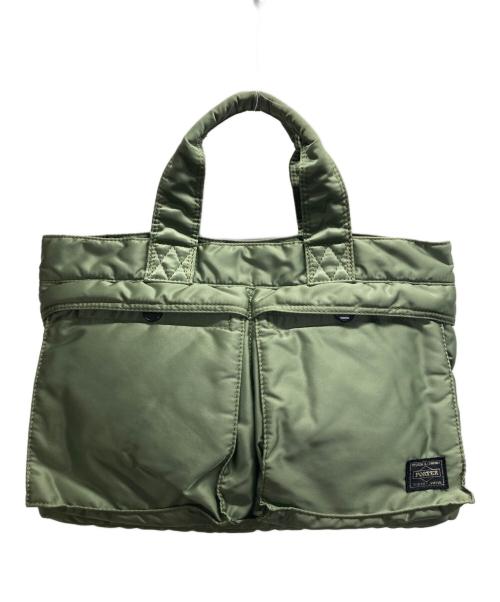 PORTER（ポーター）PORTER (ポーター) TANKER  TOTE BAG オリーブの古着・服飾アイテム