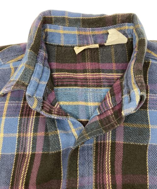 FIVE BROTHER（ファイブブラザー）FIVE BROTHER (ファイブブラザー) チェックネルシャツ ブルー サイズ:Lの古着・服飾アイテム